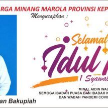 SATRIO,MA KETUA IKM MAROLA KEPRI UCAPKAN SELAMAT IDUL FITRI 1442 H