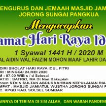 SATRIO,MA KHATIB IDUL FITRI 1442 H DI KAMPUNG HALAMAN MASJID JAMIATUL WUSTHA SOLSEL SUMBAR