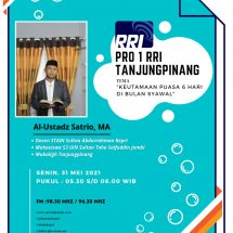 Keutamaan Puasa 6 Hari Di Bulan Syawal Oleh Satrio,M.A Religi Pagi RRI Tanjunginang