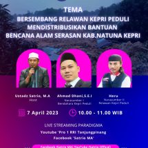 Kepri Peduli Bersembang Pendistribusian Bantuan Bencana Longsor Serasan Kab.Natuna Kepri
